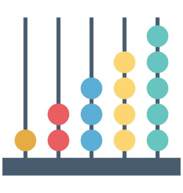 Abaküs vektör çizim renkli