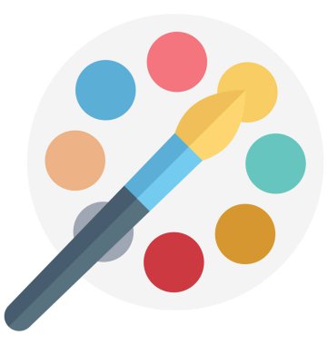 Boya palet renk izole vektör kolayca değiştirilebilir veya Düzenle simgesini