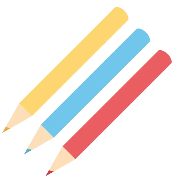 Creion Culori Culori Icon Izolat Vector Culoare Care Pot Ușor — Vector de stoc