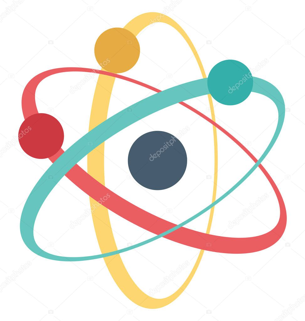 solar system, orbit Color Isolated Vector Icon that can be easily modified or edit