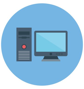 Bilgisayar renk izole vektör kolayca değiştirilebilir veya Düzenle simgesini