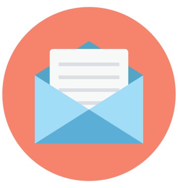 E-posta renk izole kolayca değiştirilebilir veya düzenlediğiniz vektör simge