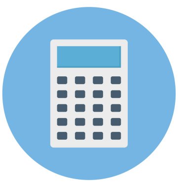 Hesap makinesi renk izole kolayca değiştirilebilir veya düzenlediğiniz vektör simge