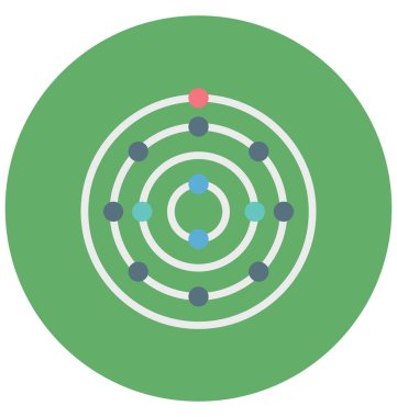 Güneş sistemi, yörüngeye kolayca değiştirilebilir renk izole vektör simgesi ya da düzenleme