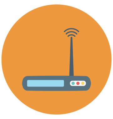 WiFi Router, Wifi Modem renk izole vektör kolayca değiştirilebilir veya Düzenle simgesini