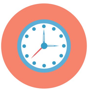 Saat renk izole vektör kolayca değiştirilebilir veya düzenlediğiniz simgesi