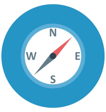 Pusula renk izole vektör kolayca değiştirilebilir veya Düzenle simgesini