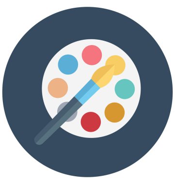 Boya palet renk izole vektör kolayca değiştirilebilir veya Düzenle simgesini