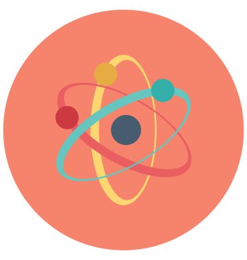 Güneş sistemi, yörüngeye kolayca değiştirilebilir renk izole vektör simgesi ya da düzenleme