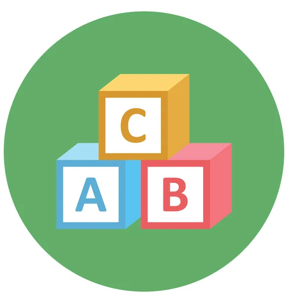 Αλφάβητο Μπλοκ Χρώμα Απομονωμένες Διάνυσμα Εικονίδιο Που Μπορεί Εύκολα Τροποποιηθεί — Διανυσματικό Αρχείο