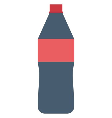 Meşrubat, coca cola kolayca değiştirilebilir veya düzenlediğiniz izole renk vektör simgesi.