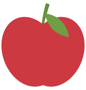 Apple, diyet, kolayca değiştirilebilir veya düzenlediğiniz izole renk vektör simgesi.