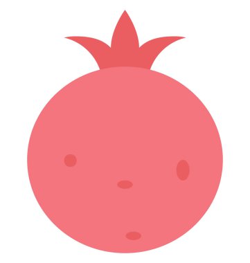 Gıda, kolayca değiştirilebilir veya düzenlediğiniz izole renkli vektör simge meyve.