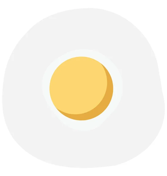 Egg Fried Egg Isolated Color Vector Icon Can Easily Modified — Stock Vector