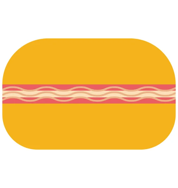 Burger Hamburger Icône Vectorielle Couleur Isolée Qui Peut Être Facilement — Image vectorielle