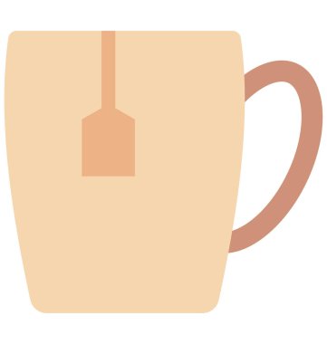 Yiyecek, İçecek, sıcak içecek kolayca değiştirilebilir veya düzenlediğiniz izole renk vektör simgesi.