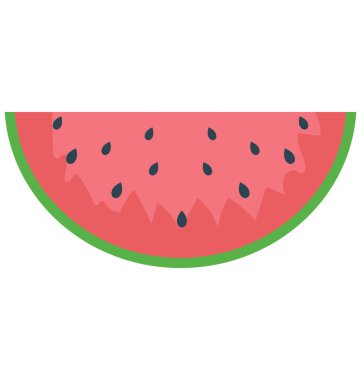 karpuz, karpuz dilim kolayca değiştirilebilir veya düzenlediğiniz izole renk vektör simgesi.