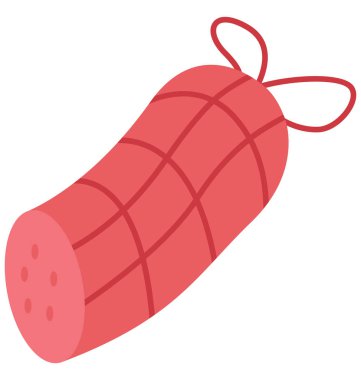 Chorizo, kolayca değiştirilebilir veya düzenlediğiniz izole renkli vektör simge ham.