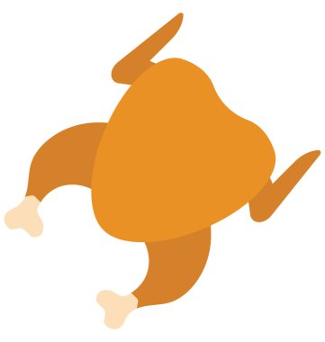 Tavuk, gıda kolayca değiştirilebilir veya düzenlediğiniz izole renk vektör simgesi.