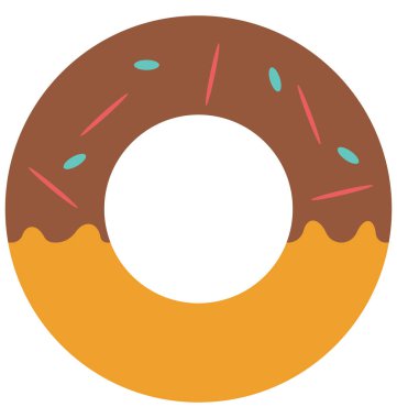 Ekmek yemek, şekerlemeler kolayca değiştirilebilir veya düzenlediğiniz izole renk vektör simgesi.