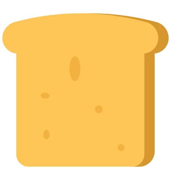 Pekárna Potraviny Chléb Slice Izolované Barvu Vektorové Ikony Který Lze — Stockový vektor