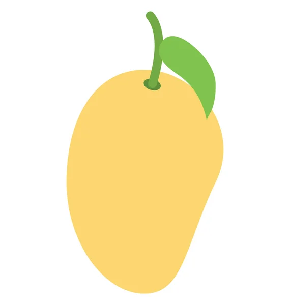 Jugoso Mango Aislado Color Vector Icon Que Puede Modificar Editar — Vector de stock