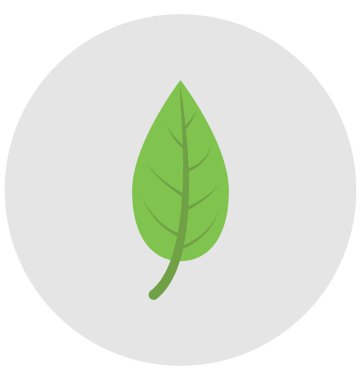 Yaprak, kolayca değiştirilebilir veya düzenlediğiniz izole renkli vektör simge bitki.