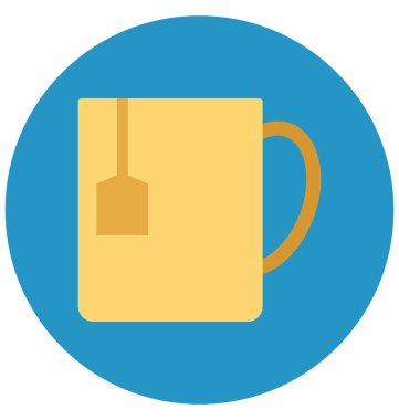 Çay, anlık çay kolayca değiştirilebilir veya düzenlediğiniz izole renk vektör simgesi.