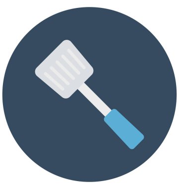 Çatal bıçak takımları, mutfak aksesuarları kolayca değiştirilebilir veya düzenlediğiniz izole renk vektör simgesi.