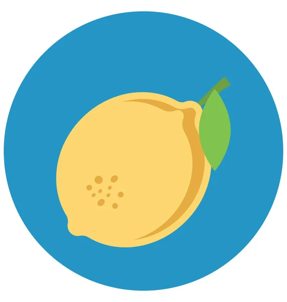 Élelmiszer Gyümölcs Elszigetelt Színes Vector Icon Könnyen Módosítható Vagy Szerkeszthető — Stock Vector