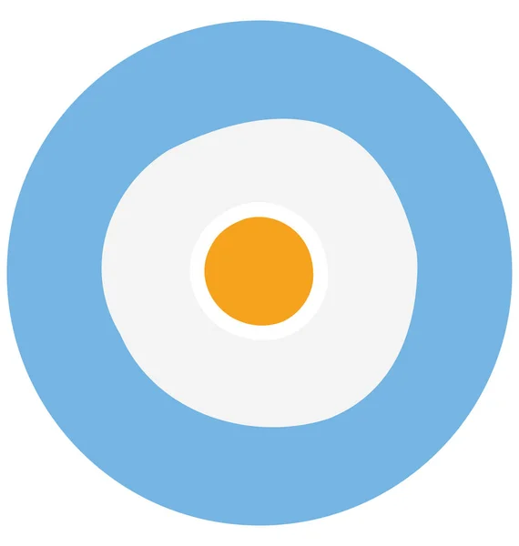 Завтрак Яйцо Изолированный Цветовой Вектор Значок Который Легко Изменен Редактировать — стоковый вектор