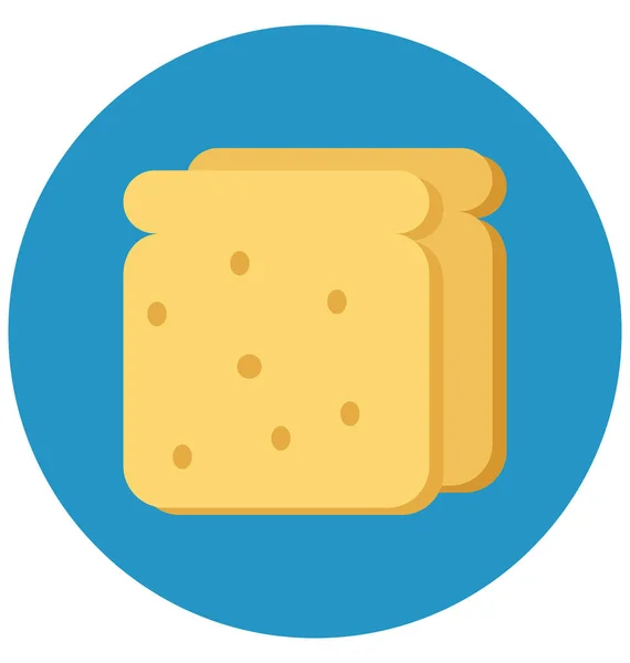 Piekarnia Żywności Chleb Białym Tle Kolor Vector Icon Który Mogą — Wektor stockowy