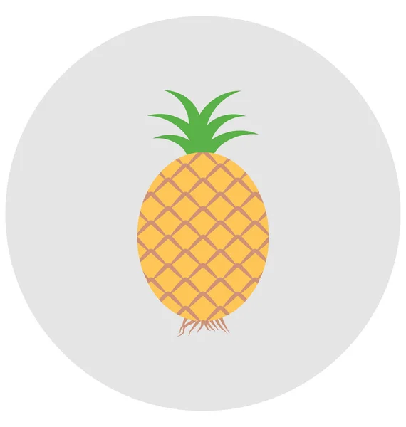 Ananas Ícone Vetor Cor Isolado Frutas Que Pode Ser Facilmente — Vetor de Stock
