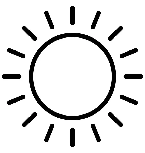 阳光明媚的一天矢量图标 可以很容易地修改或编辑 — 图库矢量图片
