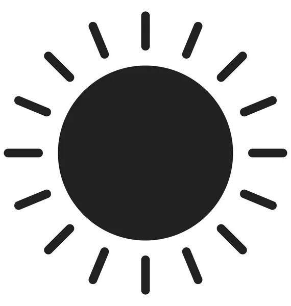 Slunečný Den Vektorové Ikony Které Lze Snadno Změnit Nebo Upravit — Stockový vektor