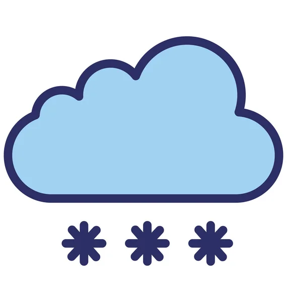 Cloud Vector Icon Que Puede Modificar Editar Fácilmente — Archivo Imágenes Vectoriales