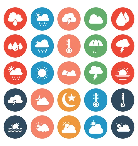 Kolayca düzenlemek veya değiştirmek hava malzeme vektör simgeler kümesi