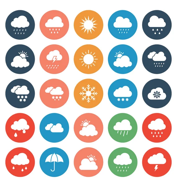 Kolayca düzenlemek veya değiştirmek hava malzeme vektör simgeler kümesi