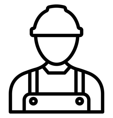 Hangi kolayca düzenlemek veya değiştirmek inşaat işçisi vektör simgesi