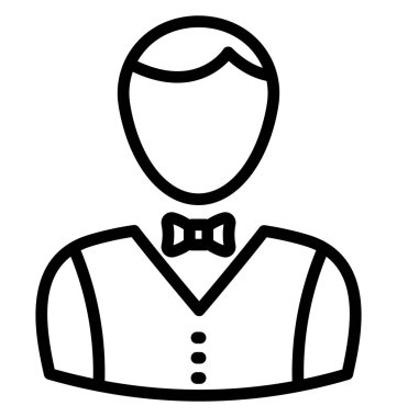 Kolayca düzenlemek veya değiştirmek garson vektör simgesi