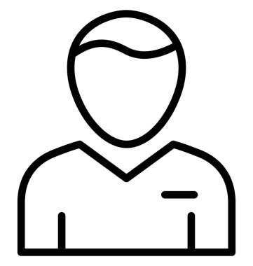 Genç adam vektör kolayca düzenlemek veya değiştirmek simgesi