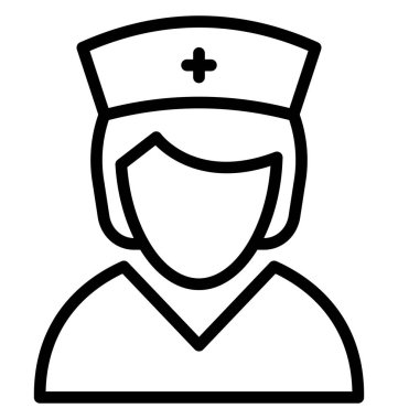 Kolayca düzenlemek veya değiştirmek hemşire vektör simgesi
