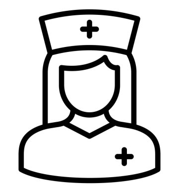 Kolayca düzenlemek veya değiştirmek hemşire vektör simgesi