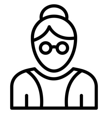 Kolayca düzenleyebilen ve düzenleyebilen Kadın Vektör Simgesi