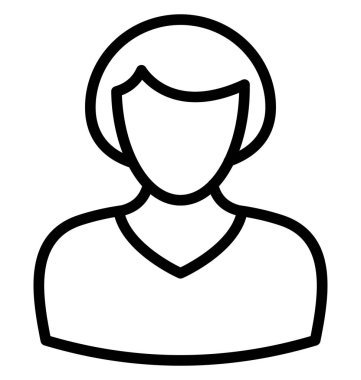 Kolayca düzenleyebilen ve düzenleyebilen Kadın Vektör Simgesi