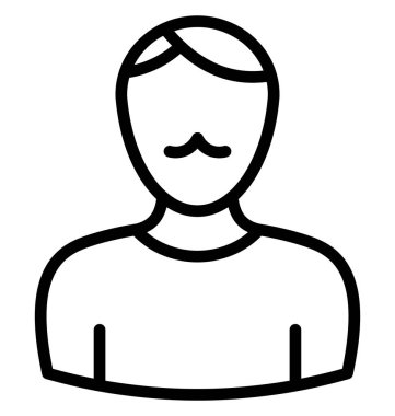 Genç adam vektör kolayca düzenlemek veya değiştirmek simgesi