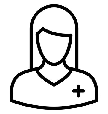 Bayan Doktor vektör simgesi hangi kolayca düzenlemek veya değiştirmek