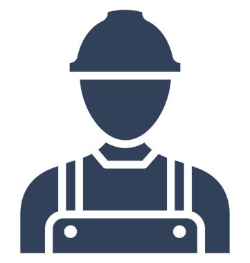 Hangi kolayca düzenlemek veya değiştirmek inşaat işçisi vektör simgesi