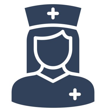 Kolayca düzenlemek veya değiştirmek hemşire vektör simgesi