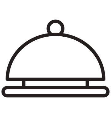 Kolayca değiştirilebilir veya düzenleme yemek tabağı vektör simgesi